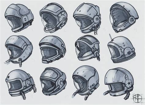 Astronaut Helmet Drawing Side