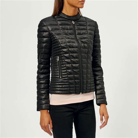 The absolute largest selection of fashion clothing, wedding apparel and costumes with quality guaranteed online! Guess Women's Outerwear Vona Jacket - Jet Black Womens ...