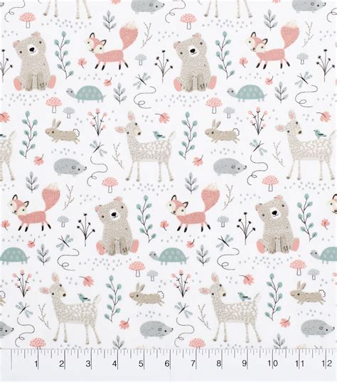 Nursery Cotton Fabric 43 Woodland Animals Joann