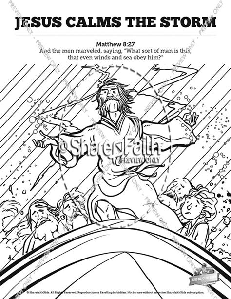 Jesus Calms The Storm Sunday School Coloring Pages Sharefaith Kids