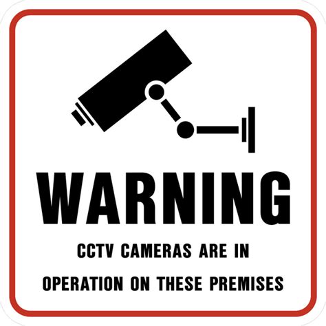 Cctv Camera In Operation Western Safety Sign