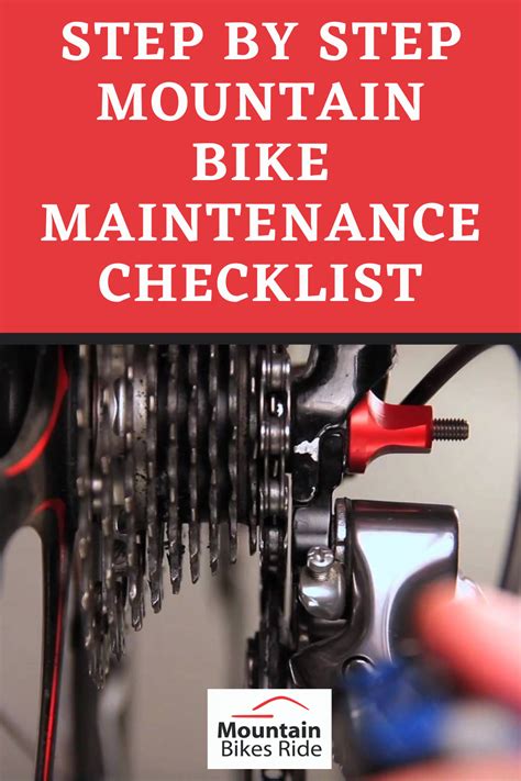 Mountain Bike Maintenance Checklist Step By Step Maintenance
