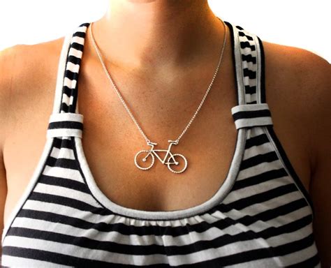 Handmade Sterling Silver Bike Necklace Rachel Pfeffer