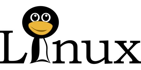 Linux Logo Penguin Tux Text Png Picpng