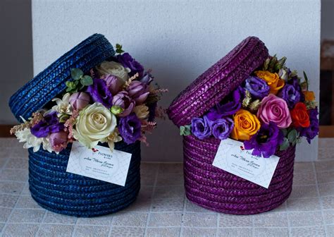 Hat Boxes With Flowers Flower Bouquet Boxes Flowers Bouquet T
