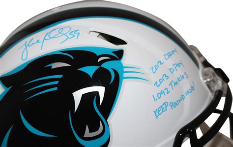 Luke Kuechly Autographed Carolina Panthers Authentic Flat White Helmet