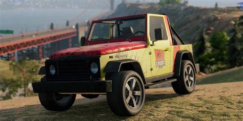 The jeeps were the sahara trim level which included a few exterior extras such as alloyed wheels, colored fender flares. Watch Dogs 2: How to Unlock the Jurassic Park Jeep