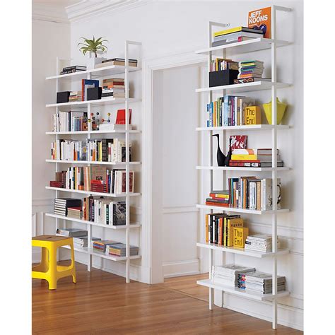 Stairway 96 Wall Mounted Bookcase Cb2 White Wall Mounted Shelves