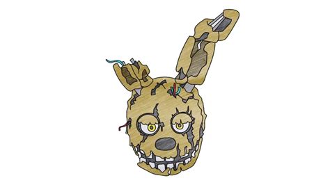 Springtrap Drawing From Fnaf 3 Tried To Make Him Look