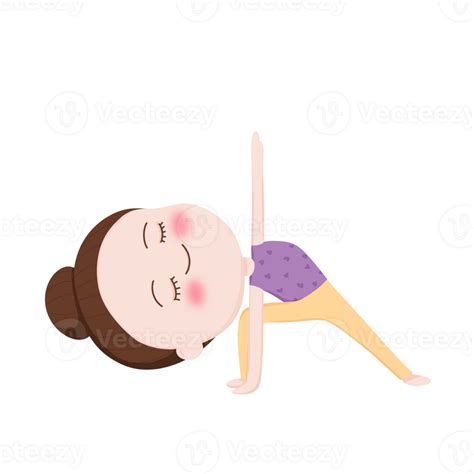 Yoga Girl Cute Cartoon 24304534 Png