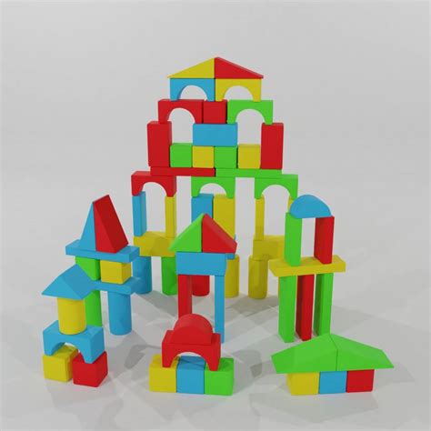 Toy Block Towers Free 3d Model By Edwin Polanco