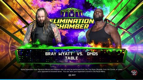 Wwe 2k23 Bray Wyatt Vs Omos Showdown Wrestlings Oddity Vs The Giant Youtube