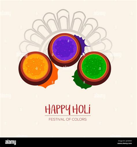 Vector Illustration Of Happy Holi Indian Hindu Festival Of Colors