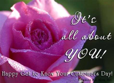 Profiles should include customers' provide customers sneak previews of new products and services: Happy Get to Know Your Customers Day!