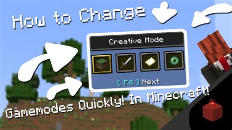 How To Change Gamemodes Quickly Minecraft Without Commands Youtube