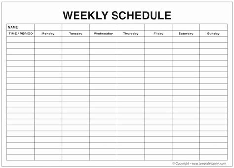monday  sunday schedule template lovely weekly calendar maker