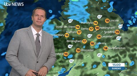 East Midlands Weather Mainly Cloudy With Rain Or Showers Heavy Over