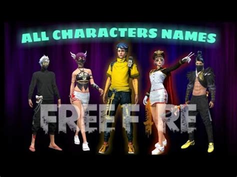 Also you can easily copy all stylish name in one click. Free fire all charecters names - YouTube