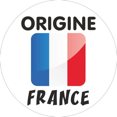 Adhésif Rond Ø 49 Mm Origine France Bleublancrouge Sur Blanc
