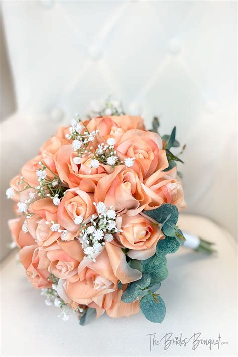 Wedding Bouquet Bridal Bouquet Of Coral And White Wedding Flowers