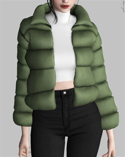 P U F F E R J A C K E T Dreamgirl Sims 4 Mods Clothes Sims 4 Cc