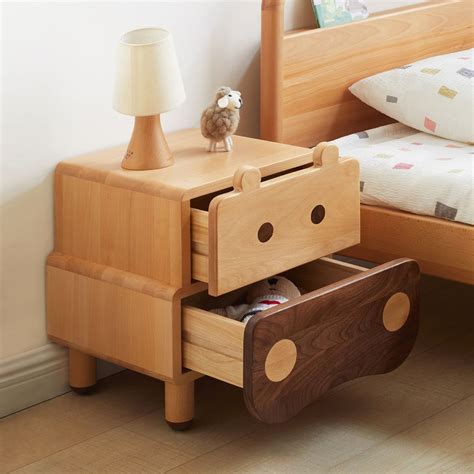 Kid Nightstand Cute Creative Bedside Table For Kids Bedrooms Solid