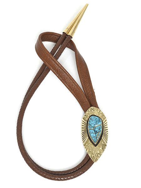 K Turquoise Bolo Tie By Wes Willie Navajo Navajo Jewelry