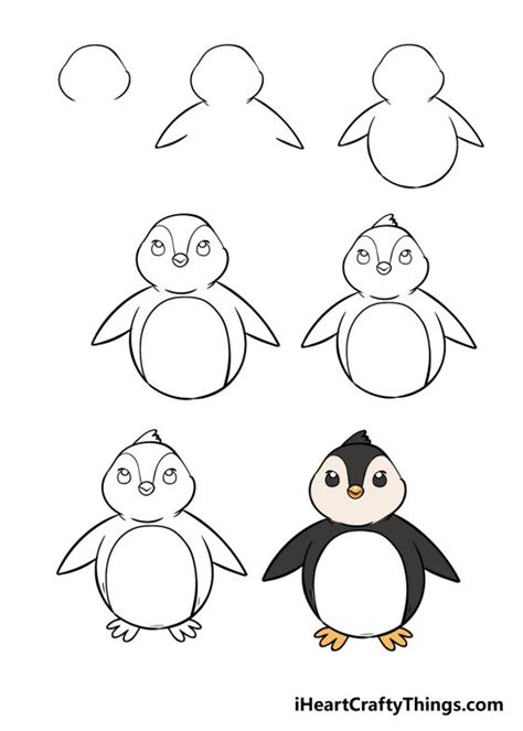 Penguin Drawing How To Draw Penguin Step By Step