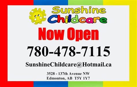 Sunshine Childcare Center Posts Facebook