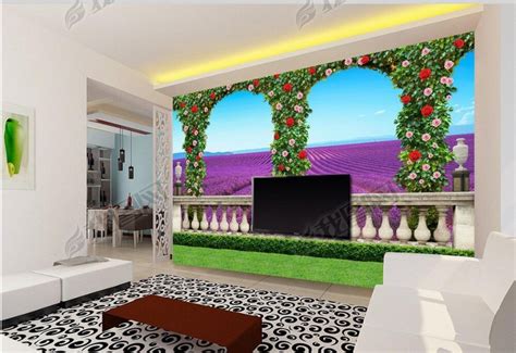 Custom 3d Photo Wall Mural Wallpapers For Living Room Balcony Flower