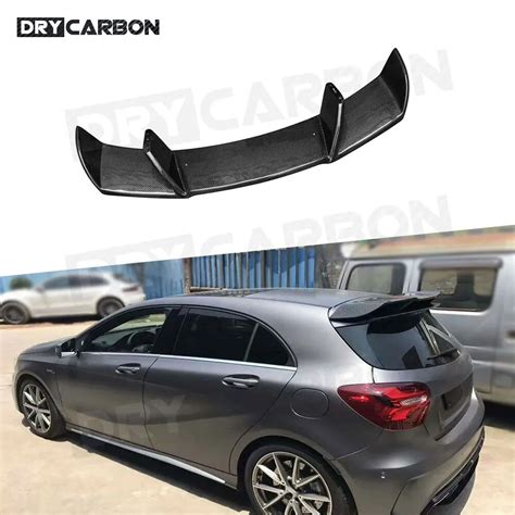 Carbon Fiber Rear Roof Spoiler Ducktail Wings For Mercedes Benz W A