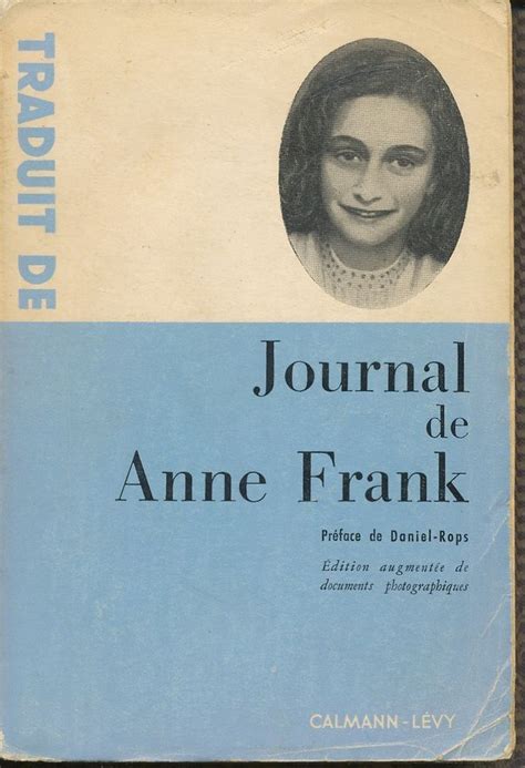 Journal De Anne Frank Anne Frank éd Calmann Lévy 1958 Anne Frank