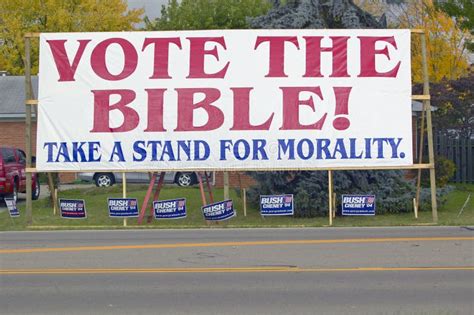 Vote The Bible Election 2004 Campaign Sign Editorial Stock Image