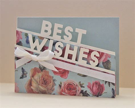 Best Wishes Sentiment Edge Card