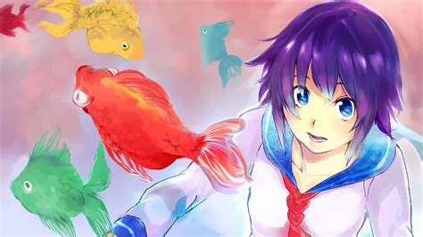 Wallpaper Girl Fish Anime Hd Picture Image