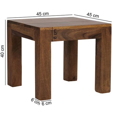 Dann dürften dir rustikalen, industrialen und auf der suche nach einem neuen couchtisch? Couchtisch Massiv-Holz 45 cm breit Wohnzimmer-Tisch Design ...