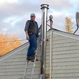 Pictures of Wood Stove Chimney Installation