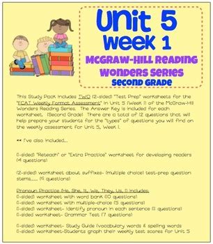 The teacher reminded us that our lesson would + start (an hour) earlier on monday. Unit 5, Week 1 Study Guide for Wonders Second Grade by The ...
