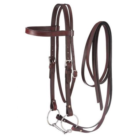 Draft Horse Western Leather Bridle Wreins And Bit — Warmblood Tack Store