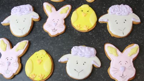 Easter Biscuits Iced Lamb Chick And Bunny Biscuits