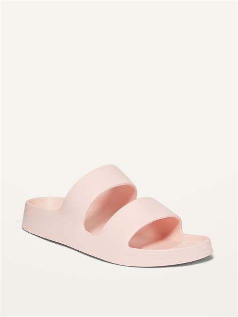 Solid Color Eva Double Strap Slide Sandals For Women Old Navy