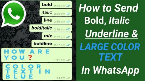 Whatsapp Bold Text How To Send Whatsapp Messages In Bold Italic Texts