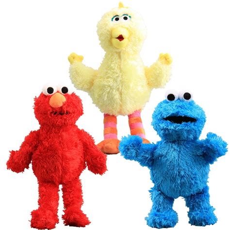 Sesame Street Large Elmo And Cookie Monster Soft Plush Toys 30cm Kids