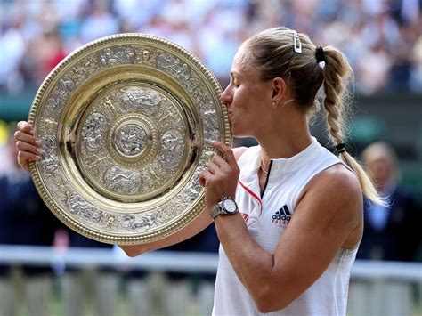 What are the wimbledon trophies made of? Wimbledon 2018 Final: Angelique Kerber lifts the Trophy ...