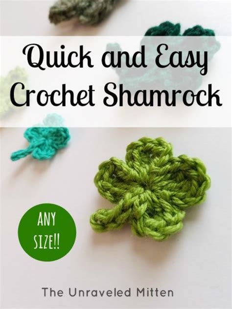Easy Crochet Shamrock Four Leaf Clover Part Of A St Patricks Day