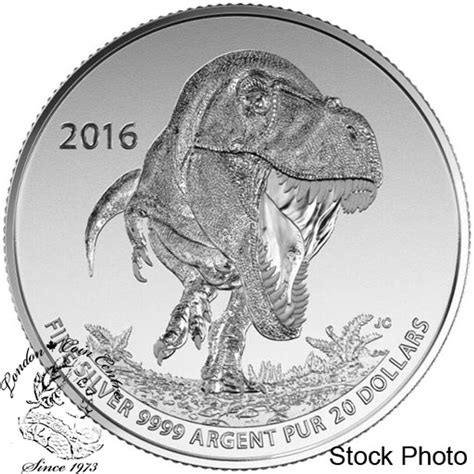 canada 2016 20 tyrannosaurus rex silver coin london coin centre inc