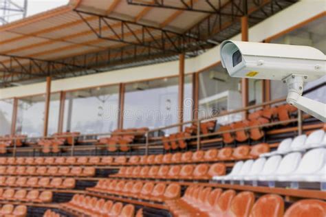 Cctv Camera In Sport Stadium Stock Image Image Of Soccer Protect