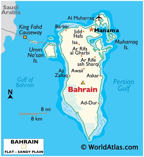 Bahrain Map Geography Of Bahrain Map Of Bahrain