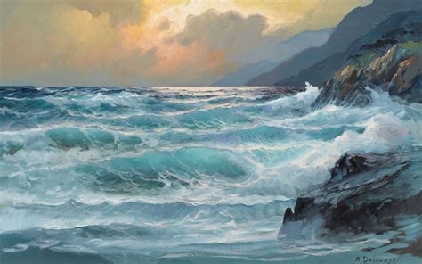 Paintings Ocean 2560x1600 Wallpaper 1682888 2560×1600 Pixels