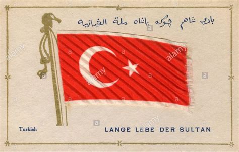 Ottoman Empire Long Live The Sultan Flag Date Circa 1910 G3d35m